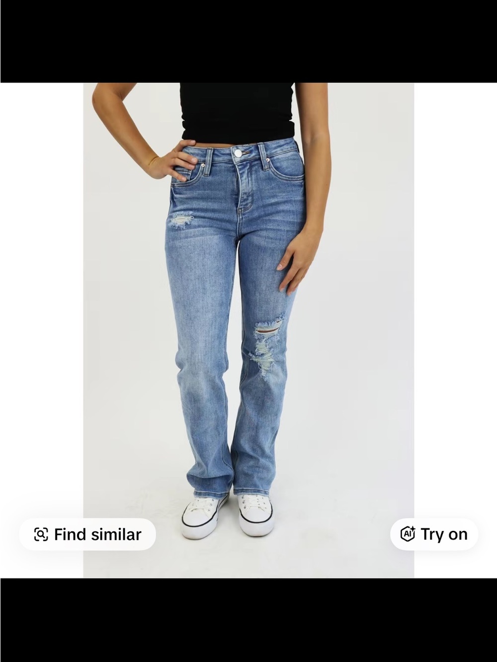 Alexander Jane 18w Classic High-Rise Light Blue Distressed Women’s Jeans
